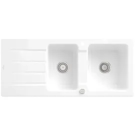 Villeroy & Boch Architectura 80 rechts Einbauspüle keramik weiß Excenterbetätigung 1160 x 510 mm