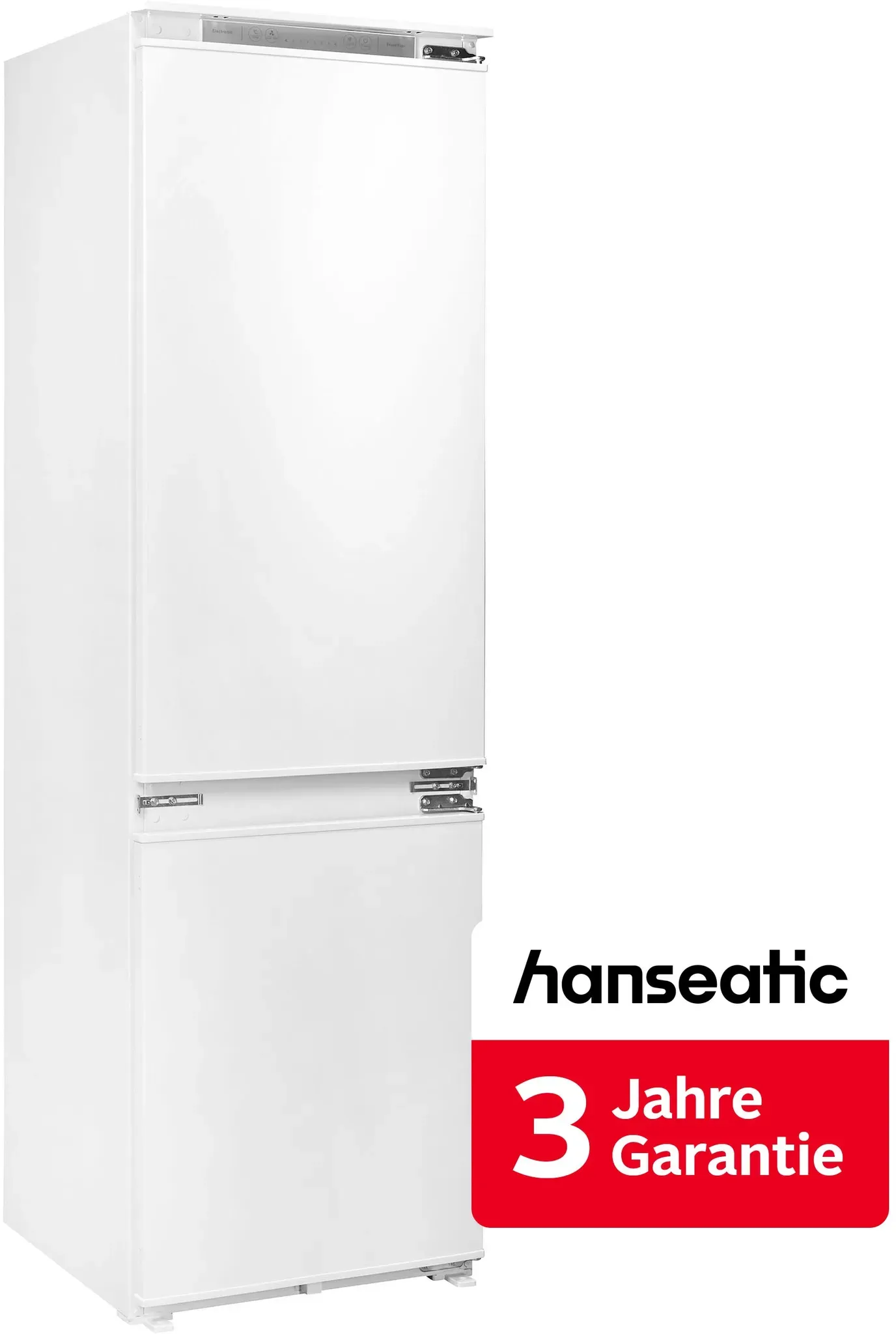 HANSEATIC Einbaukühlgefrierkombination, Energieeffizienz: E (A-G), weiß, Rechtsanschlag, wechselbar, Kühlschränke, inkl. 3 Jahre Herstellergarantie