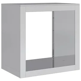 vidaXL Brennholzregal Verzinkter Stahl 60 x 40 x 60 cm grau