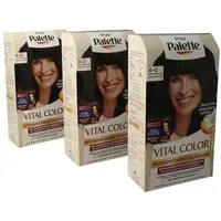 3 x Poly Palette Intensive Haarfarbe Vital Color 4-0 Dunkelbraun