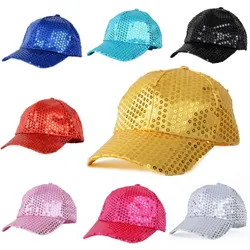Damen Herren Glitzer Pailletten Baseball Caps Snapback Hüte Party Outdoor verstellbar