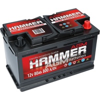 AGM Autobatterie 12V 80Ah 800A/EN Hammer AGM Start Stop Automatik