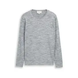 Tom Tailor Regular Fit Strickpullover aus Baumwoll-Mix Modell Space dye', Mittelgrau Melange, M
