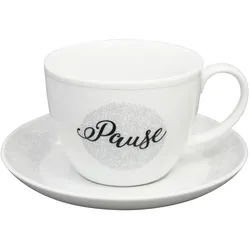 Krasilnikoff Tasse mit Untertasse Stardust Pause, Ø 10 cm, Höhe 9 cm