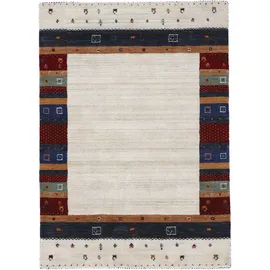 carpetfine Gabbeh Nura Wollteppich 140 x 200 cm Beige