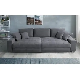 bobb Big-Sofa Webstoff 3-Sitzer Grau