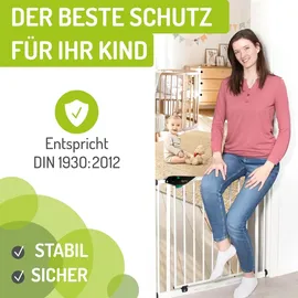 Bomi Türschutzgitter Mira 85-243 cm in Weiß | Gr.: 135-143 cm