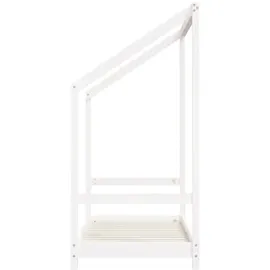 vidaXL Kinderbett Weiß 70 x 140 cm Kiefer massiv weiß