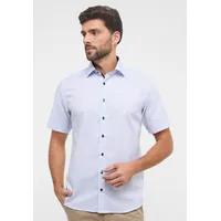 Eterna Kurzarmhemd "MODERN FIT", Herren, Gr. 45, Normalgrößen, blau (hellblau), 100% cotton, tailliert, Kurzarm, Hemden, NON IRON (bügelfrei)