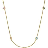 Smart Jewel Collier SMART JEWEL "mit farbigen Zirkonia-Steinen, vergoldet, Silber 925", bunt (mehrfarbig), Halsketten, Damen, 45cm, Silber 925 (Sterlingsilber), Collier