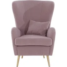 Home Affaire "Sallito, TV-Sessel, Ohrensessel mit", rosa (blush), B:76cm H:109cm T:85cm, Struktur Hahnentritt (67% Polypropylen, 33% Polyester);Samtoptik (100% Polyester);Fellimitat (100% Polyester);Samtcord (92% Polyester, 8% Polyamid);Struktur (100%