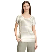 Cartoon Basic Shirt mit Rundhalsausschnitt in Cream/Khaki | Gr.: