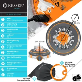 Kesser Poolroboter Aqua-9000 Anthrazit/Orange inkl. Transporttasche