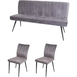MCW Esszimmer-Set Grau 3er-Set