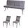 MCW Esszimmer-Set Grau 3er-Set