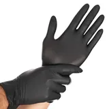 Hygostar Nitrilhandschuhe puderfrei, 90 Stück, Safe Light schwarz, XXL