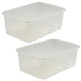 KEEEPER 2x Aufbewahrungsbox Aufbewahrungsbox Stabiler Kunststoff (pp), 4.5L 30x20x11cm Wilma