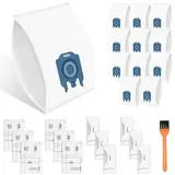 12 Stück Staubsaugerbeutel für Miele Hyclean 3D GN für Miele Classic C1 Complete C2 C3, S2,S5,S8, S400 S600 S800 Serie Effizienz Beutel inkl 6 Abluftfilter & 6 Motorschutzfilter