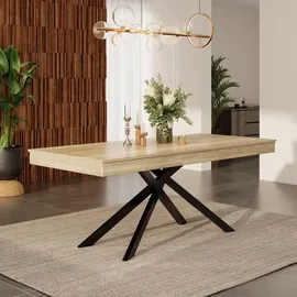 stilvora Küchentisch 180 x 76 x 80 cm braun