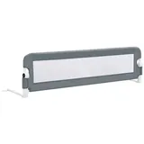vidaXL Kleinkind-Bettschutzgitter Grau 150x42 cm Polyester