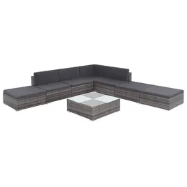vidaXL Garten-Lounge-Set 8-tlg. grau