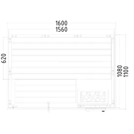 Harvia Alaska Mini Massivsauna aus Fichte Saunakabine ca. 160x110x204 cm