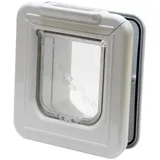 Cat Mate Elite Mikrochip-Katzenklappe mit 4-Wege-Verriegelung und Timer Weiß