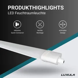 LUXULA Feuchtraumleuchte LX200120 LED 36 Watt, Länge 120 cm, IP65