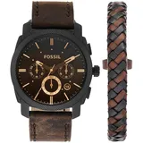Fossil Machine Leder 42 mm FS5251 Set