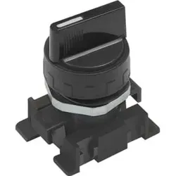 Riegler Kurzer Drehhebel, schwarz, 3 Stellungen, monostabil
