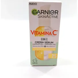 Garnier , 2-in-1-Gesichtsserum zum Aufhellen und gegen Hautunreinheiten, mit 20% Vitamin C und SPF25, nicht fettend, klinisch getestet, 50 ml