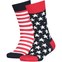 2er Pack TOMMY HILFIGER Stars and Stripes Socken Kinder 085 - tommy original 23-26