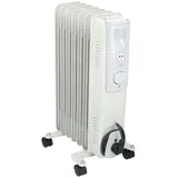 Alpina Ölradiator 1500W – Elektro Heizkörper mit Thermostat – Radiator Heizung Elektrisch – Mobiler Radiator Elektrisch mit Rollen – Komp... – Weiß