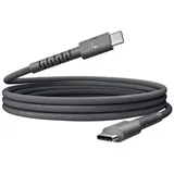 Fresh 'n Rebel USB-C auf USB-C 2 m Schwarz/Grau