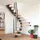 DOLLE Mittelholmtreppe Hamburg 85 cm Edelstahl/Holz/Metall für Geschosshöhen 222-258 cm