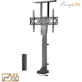 Easy Life EasyLife - TV Lift / TV Bodenständer elektrisch mit Fernbedienung, 37 bis 65 Zoll, VESA bis 600x400 (schwarz)