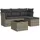 vidaXL Garten-Lounge-Set 4-tlg. grau