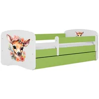 Raumhirsch furniture Kinderbett, Grün, Holzwerkstoff, Holzwerkstoff, 1 Schubladen, 80x180
