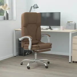 vidaXL Bürostuhl mit Massagefunktion Stoff Braun