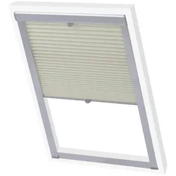vidaXL Plissee Faltstore Cremefarben 102