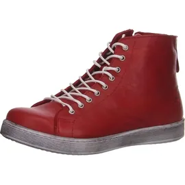 Andrea Conti Damen High Top Sneaker Schnürer Leder dynamisch 0341500, Rot Chili 583,36 EU
