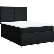 vidaXL Boxspringbett 140 x 200 cm Schwarz