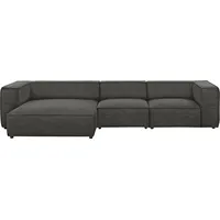 W.Schillig Ecksofa »around-the-block«, mit eleganter Biese, mit Federkern, Breite 341 cm braun