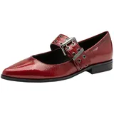 Marco Tozzi Damen Ballerinas mit Riemen Spitz, Rot (Dk.Red Pat.), 39 EU