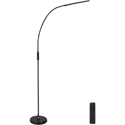 LED Stehlampe YANTIC mit Dimmer Metall Schwarz