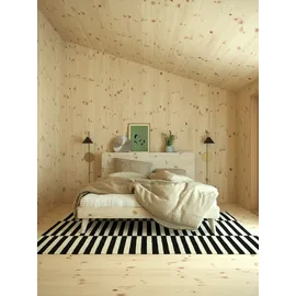 Karup Design »RETREAT BED«, aus Kiefer massiv mit Lattenrost, Kopfteil mit 3 Ablagen