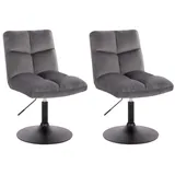 Home Deluxe Pokerstuhl drehbar 2er Set ACE - Hellgrau
