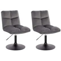 Home Deluxe Pokerstuhl drehbar 2er Set ACE - Hellgrau