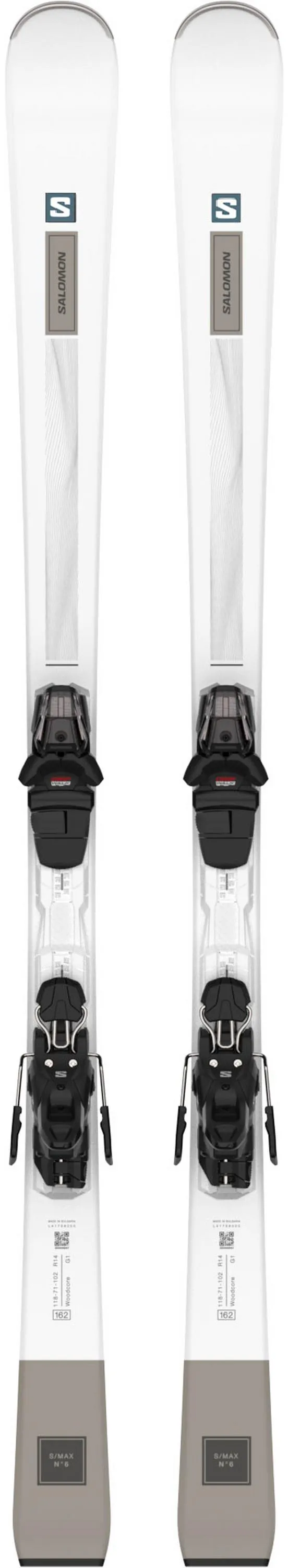 Salomon E S/MAX N°6 + M10 GW L80 Carving Ski Damen in white-light titanium, Größe 169 - weiß
