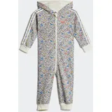 adidas Overall ADIDAS ORIGINALS "ONESIE", Mädchen, Gr. 98, N-Gr, weiß (sanftes weiß, semi lucid rot), Obermaterial: 70% Baumwolle, 30% Polyester, Overalls Overall